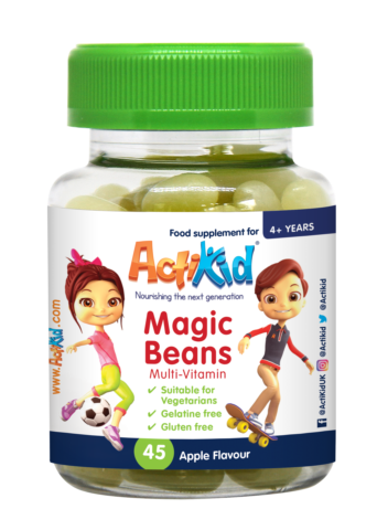ActiKid® Magic Beans Multi-Vitamin Apple Flavour, 45s