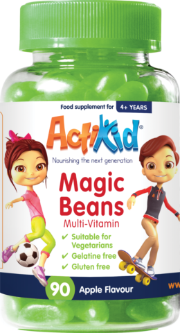 ActiKid Magic Beans Multi-Vitamin Apple Flavour, 90s