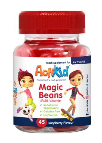 ActiKid® Magic Beans Multi-Vitamin Raspberry Flavour, 45s