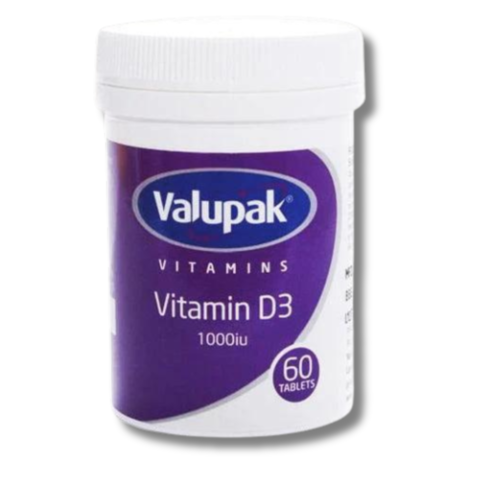 Valupak Vitamin D3 1000IU 60 Tablets