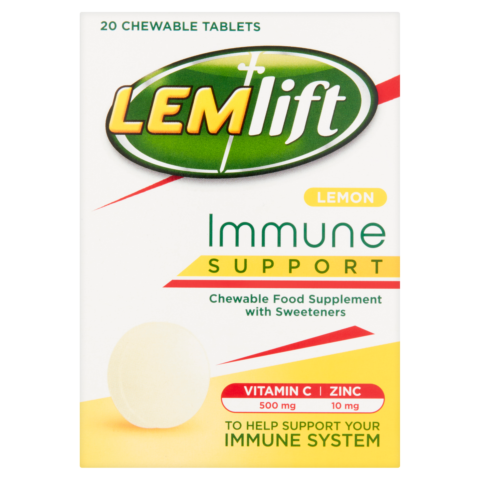 Lemlift Immune Support Lemon Chewable Tablets with Vitamin C