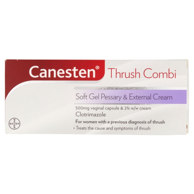Canesten Thrush Combi Soft Gel Pessary   External front