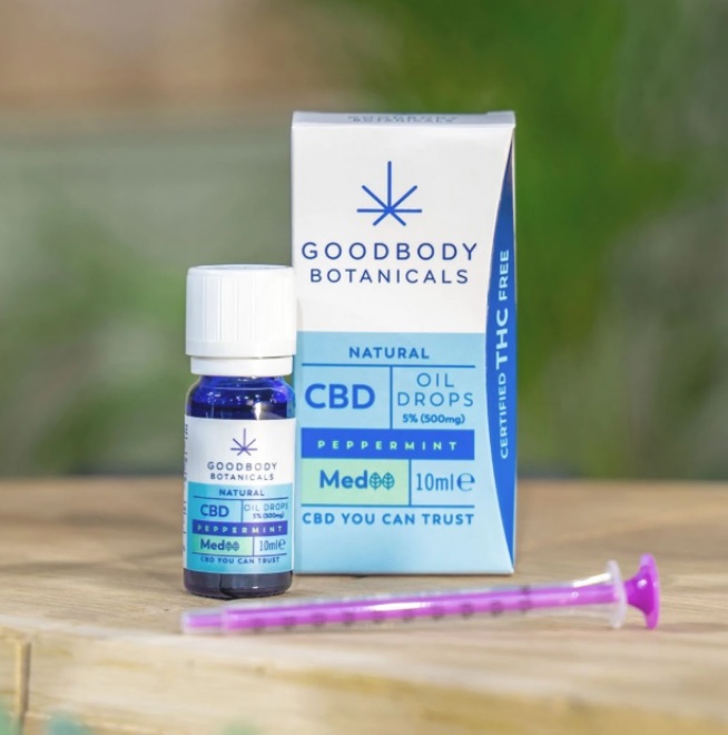 Goodbody Botanicals - CBD Oil Drops MED - 5% Peppermint (500mg CBD) 10ml