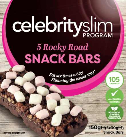 Celebrity Slim Rocky Road Snack Bars (5 Pack)