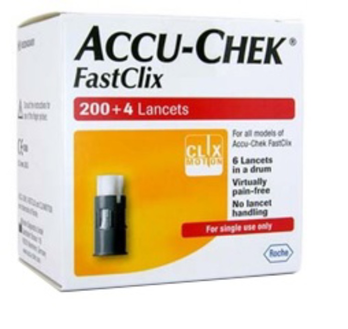 Accu-Chek FastClix Lancets. 200 + 4 Lancets.