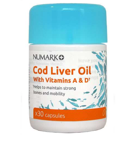 Numark Cod Liver Oil Capsules with Vitamin A & E