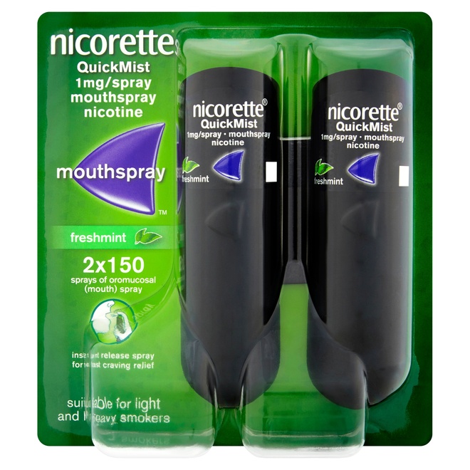 3574660647686 T1 Nicorette  QuickMist 1mg Spray Mouthspray Nicotine