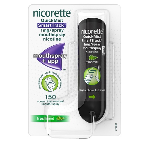 Nicorette QuickMist SmartTrack 1mg Mouthspray Nicotine 150 Sprays