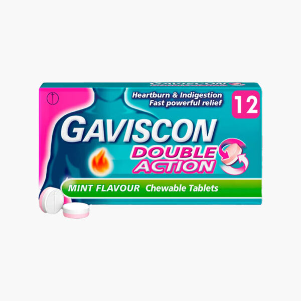 Gaviscon Double Action Mint Tablets for Heartburn & Indigestion